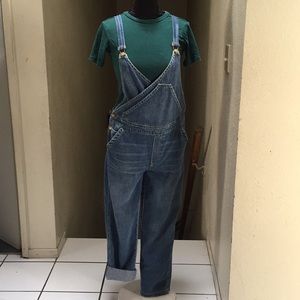 Free People Denim Overalls